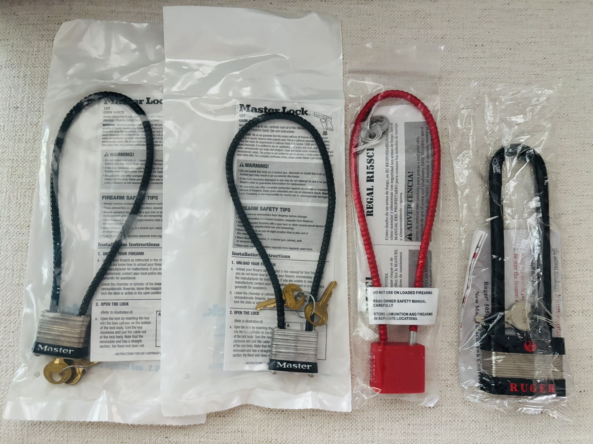 4 Brand New Handgun Locks