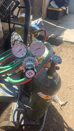 Oxy-Acetylene Welding Torch Cart Setup