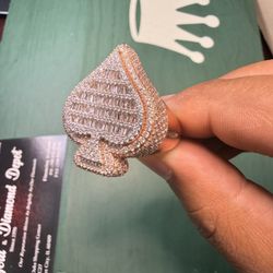 Vvs Spade Ring 10kt Solid Gold