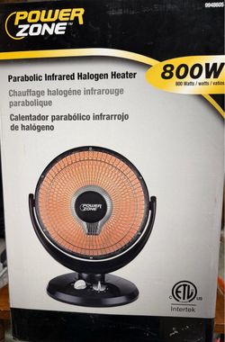Power Zone 800W Parabolic Infrared Halogen Heater