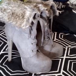 Just Fab High Heeled Boots Size 5