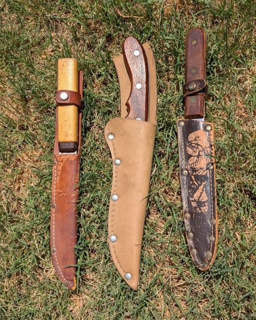 Vintage Knife Lot Maxam 420 Japan Mora Sweden Fillet 3pc 1970s-80s