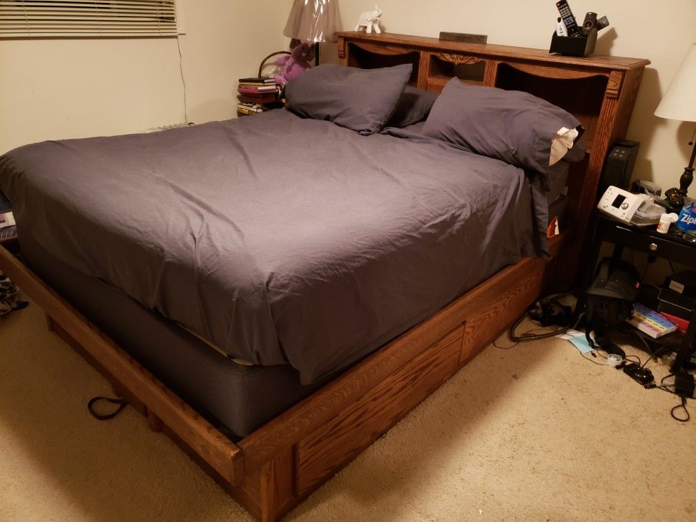 Queen-size captains bed