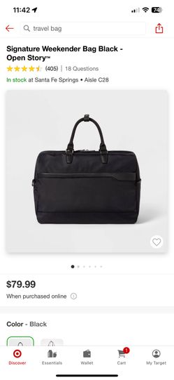 Black Weekender Bag