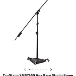 On-Stage SMS7650 Hex Base Studio Boom Microphone Stand