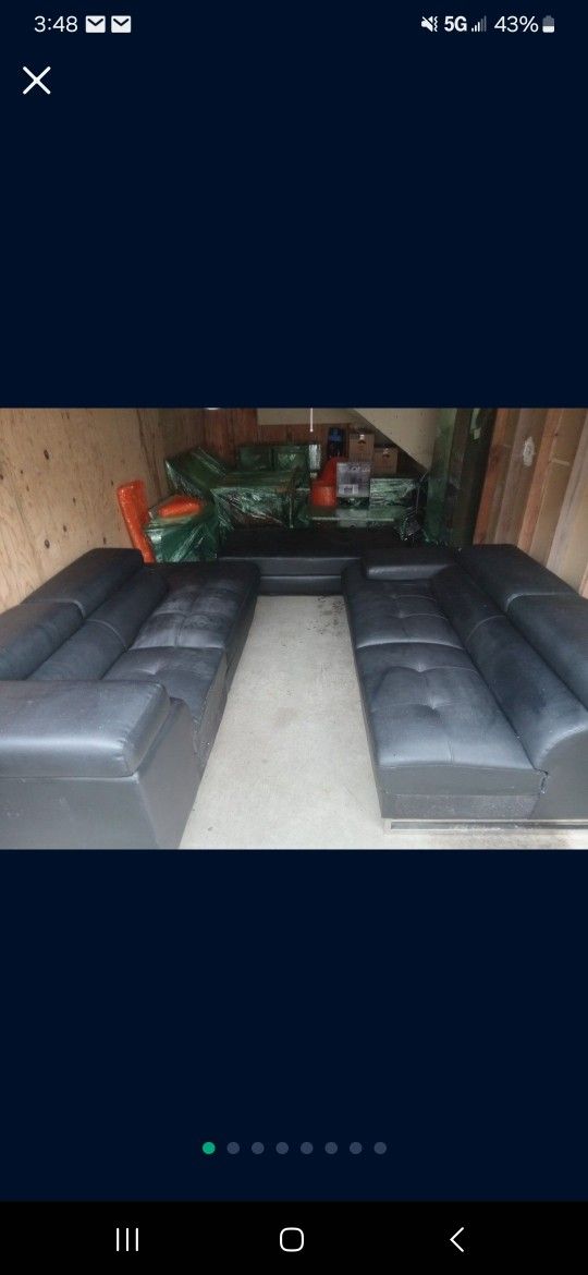 Black Leather Couches