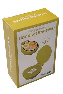 Novelty RAMEN BOWL Bluetooth Wireless Green Phone Handset Receiver New In Box. The Wireless Phone Handset Receiver provides users with up to 30 feet o
