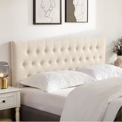 Upholstered Bead Headboard King Size