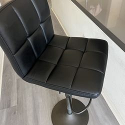 Adjustable counter-height black chair, Bar stool