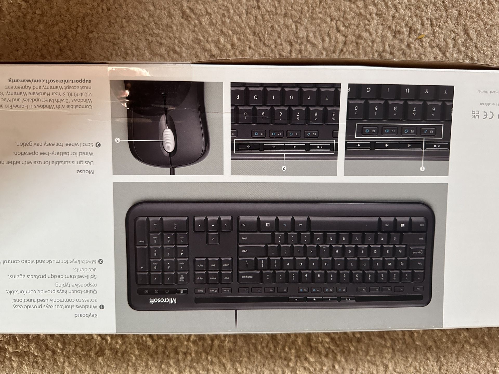 Microsoft Wired Keyboard 600 (Black). Wired Keyboard for Gaming Experience. USB Connectivity. Spill Resistant Design.