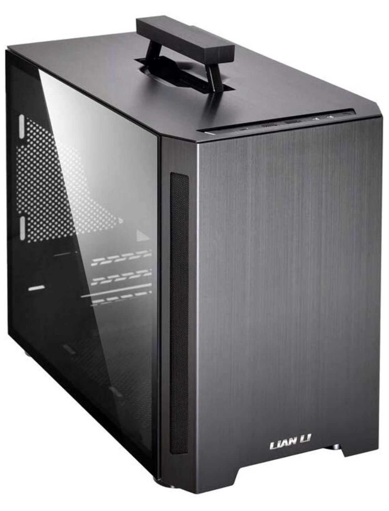 Gaming Desktop ITX Case Lian Li TU 150 Black Aluminum Tempered Glass Computer Case