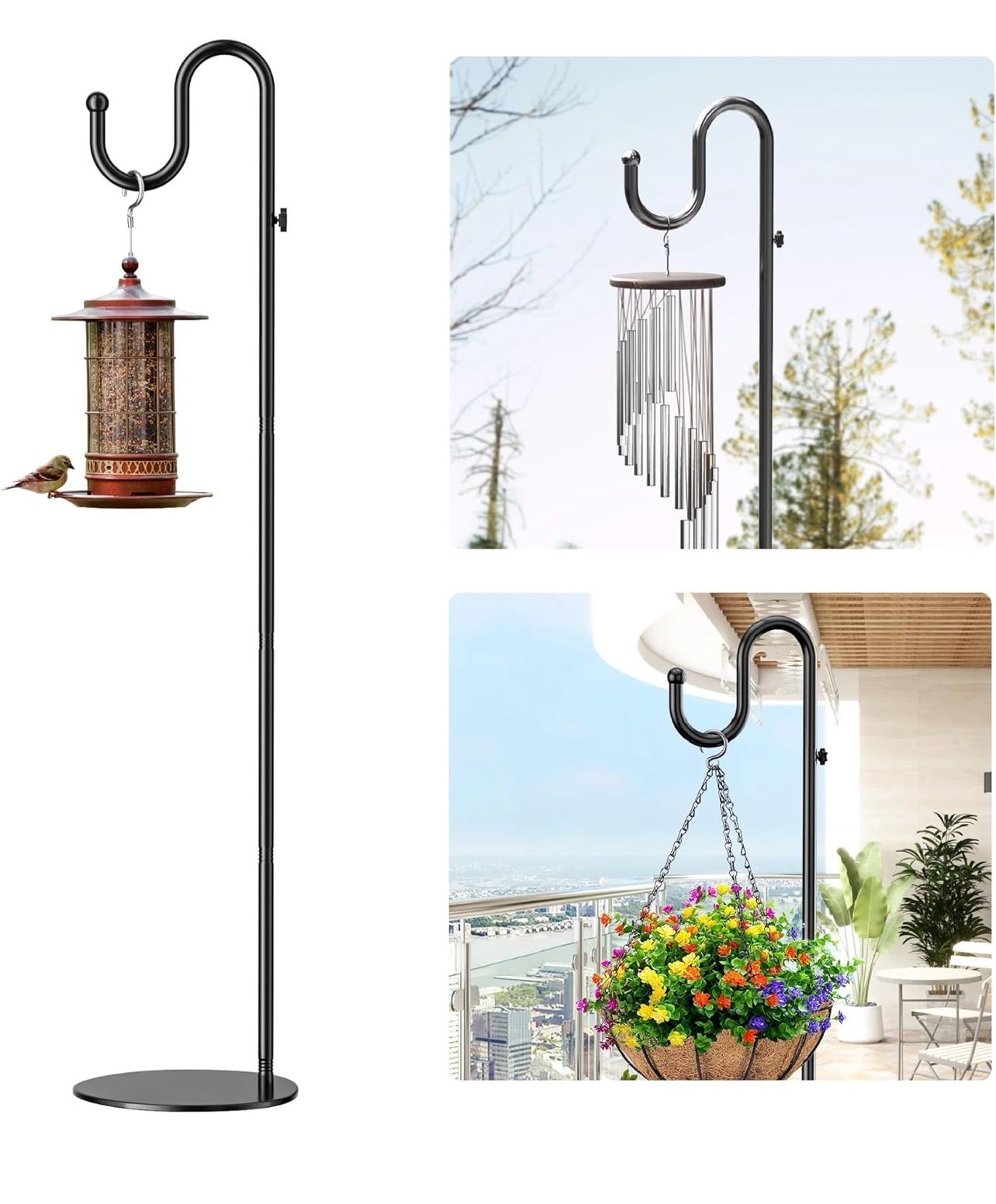 74" Shepherds Hook Stand for Plant: K(140)