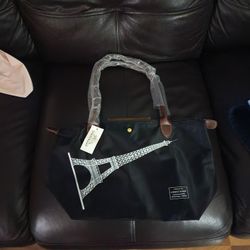 Longchamp Black Nylon Bag NEW