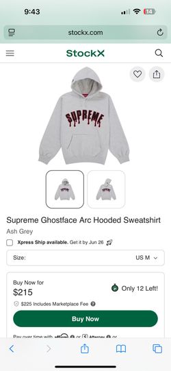 Supreme ghostface hoodie