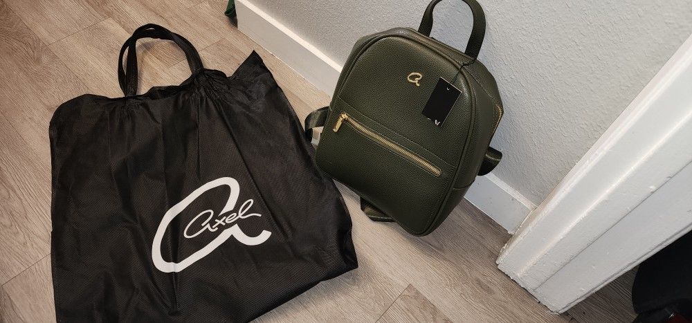 AXEL Backpack Leather Green Olive