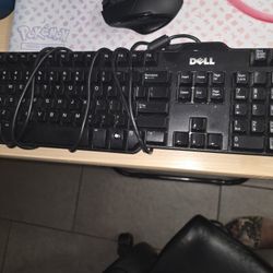 Dell Wired Keyboard And Inphic PC Mouse
