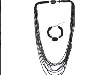 Lariat necklace with matching bracelet