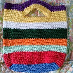 Handmade Crochet Cotton Bag
