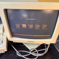 Vintage Brother CT-1050 12" Green Monochrome MDA TTL CRT ONLY Monitor - WORKS