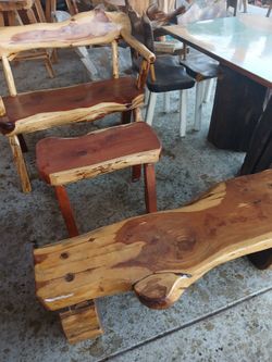 Rustic Wood Benchs