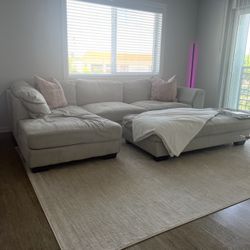 Living room sofa with ottoman 