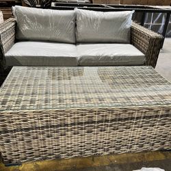 Patio Furniture Outdoor Furniture Loveseat With Coffee Table