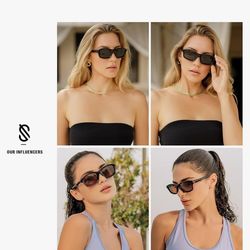 SOJOS Futuristic Polarized Acetate Sunglasses for Women Small Faces Women Trendy Sun Glasses