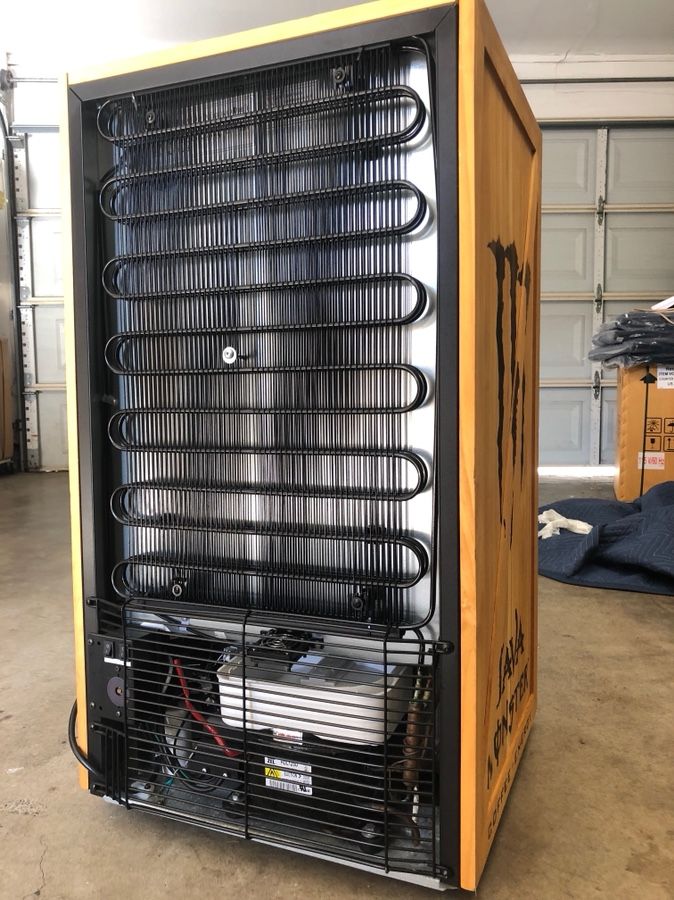 BRAND NEW MONSTER ENERGY DRINK JAVA MINI FRIDGE COOLER REFRIGERATOR RED