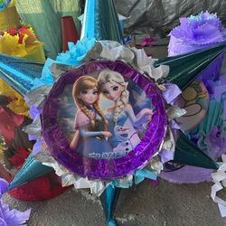 Disney frozen Ana and Elsa 3D star pinata