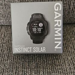 Garmin Instinct Solar Rugged GPS Smartwatch - Graphite NEW SEALED