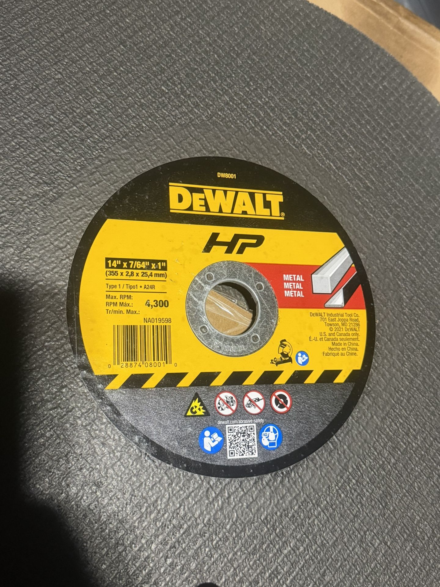 Dewalt Disco De Metal