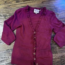 Juicy Couture Cardigan Sweater Red Top