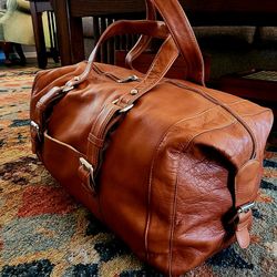 Piel Leather Satchel, Travel Bag, Duffel