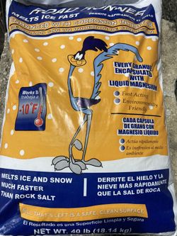 Strong Salt For FAST Ice And Snow Melt  With Magnesium 40lbs   MELTS ICE AND SNOW MUCH FASTER THAN ROCK SALT  ENHANCED WITH CORROSION INHIBITOR 