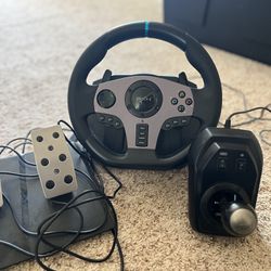 Sim Racing Steering Wheel Set