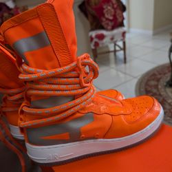 Nike SF Air Force 1 High Orange Size 9