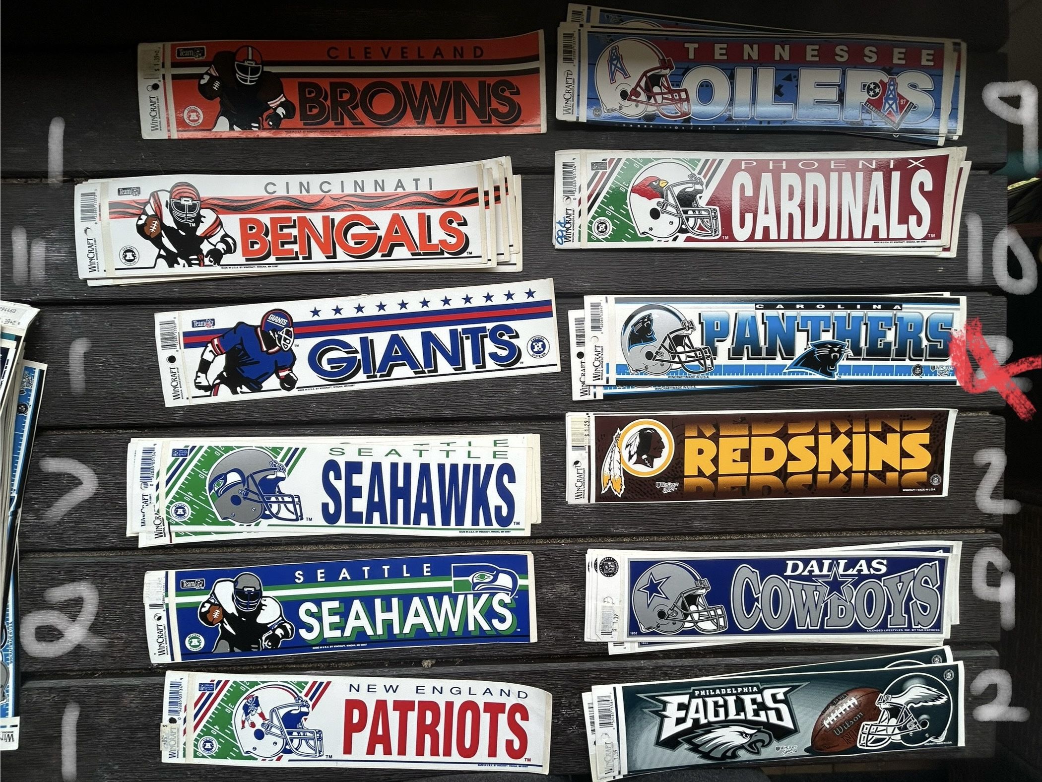 NFL , NBA , NHL Stickers