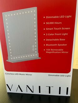 Small vaniti mirror with bluettooth speaker