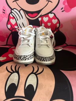 Air Jordan 3 Toddler Sneakers White Gold