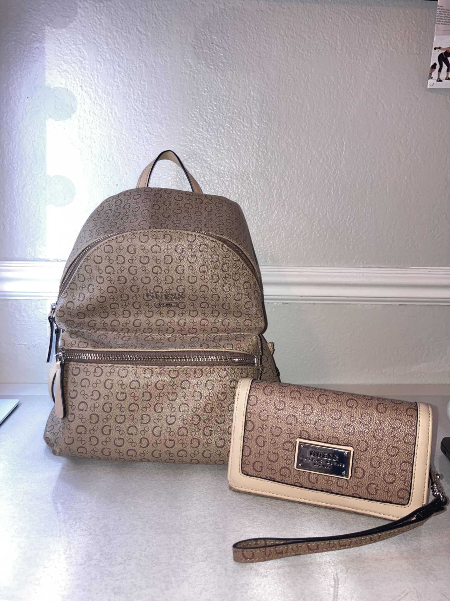 Guess Backpack W/  Matching Wallet