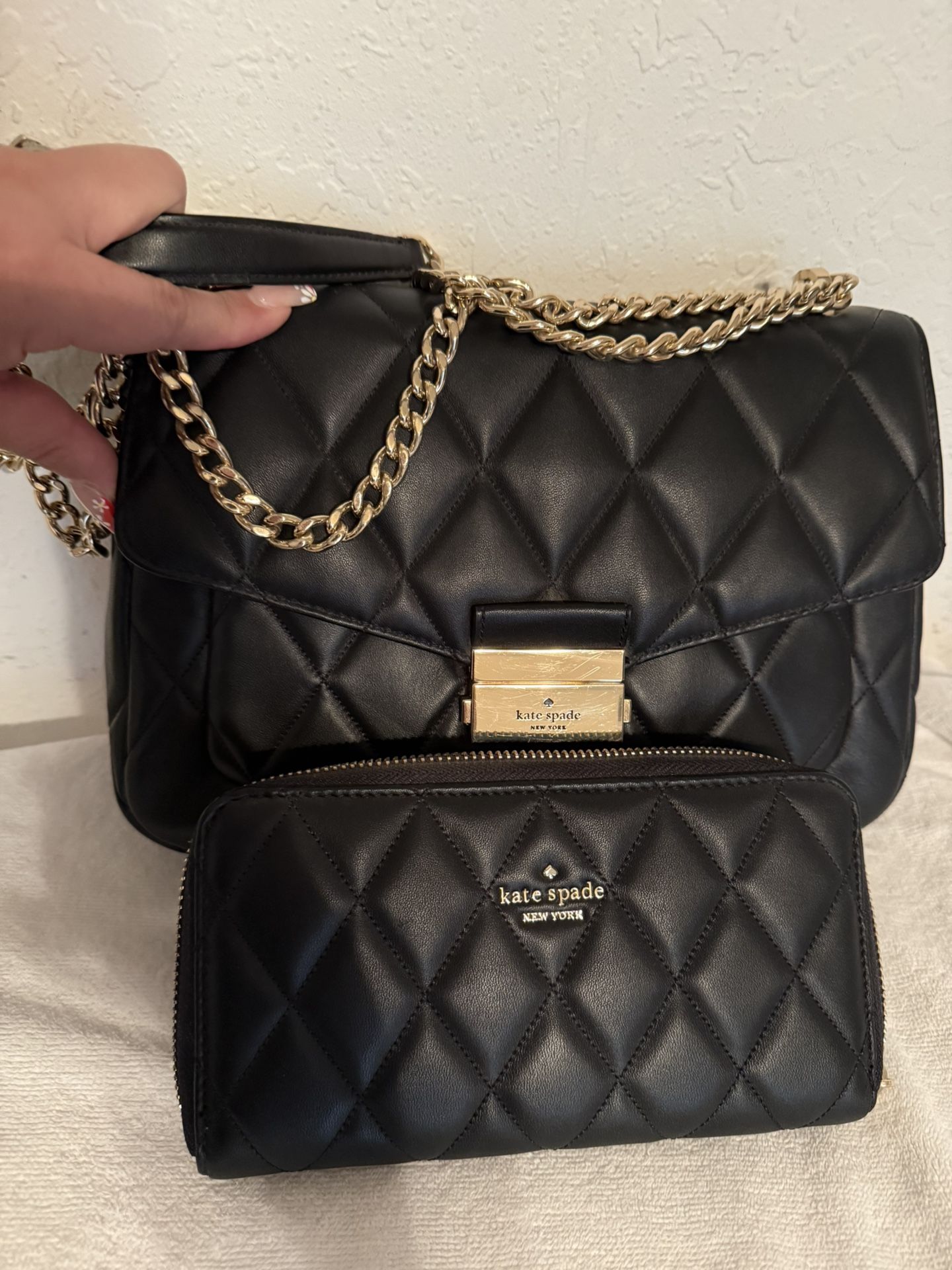 Kate Spade Quilted Purse & Wallet