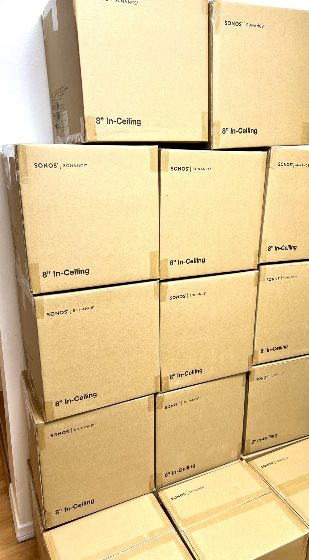 Sonos Sonance 8” In-Ceiling Speakers Each Case = 1PR Brand New Sealed Includes Warranty We Work With Builders, Contractors, Designers, Home Owners