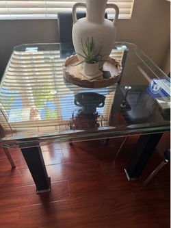 Glass dining table