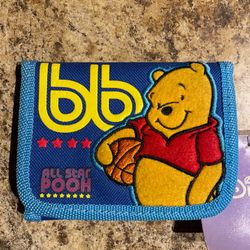 Vintage Disney Winnie The Pooh All Star Pooh Basketball Wallet Rare Y2K NWT