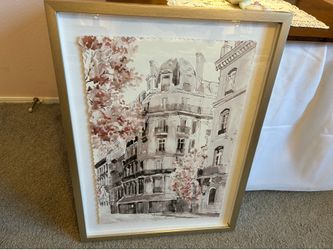 Framed Parisian street wall art 🤍