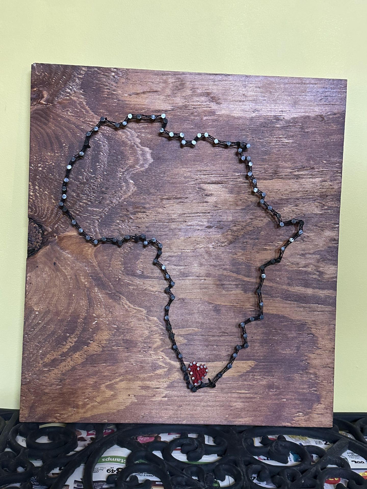 🌟Art piece Handmade Wood ♥️of Africa