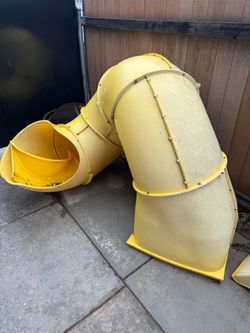 Yellow Plastic Playground Slide