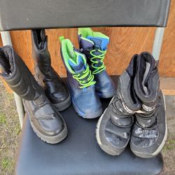 kids snow boots size 12c