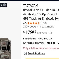 Reveal Ultra Cellular Trail Camera: 4K Photo