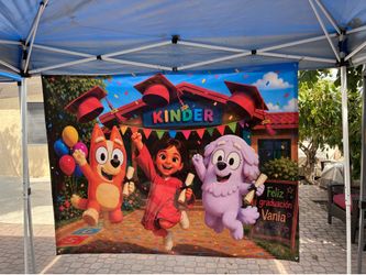 Feliz graduación de kinder pancarta banner backdrop